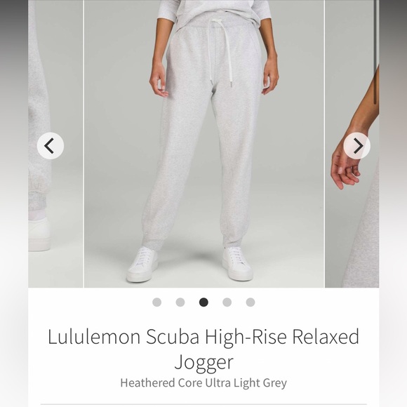 Lululemon Scuba High-Rise Relaxed Jogger Heathered Ultra Light Grey. Size 6 NWT - Picture 4 of 14